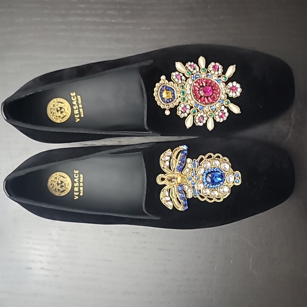 Versace velvet loafers